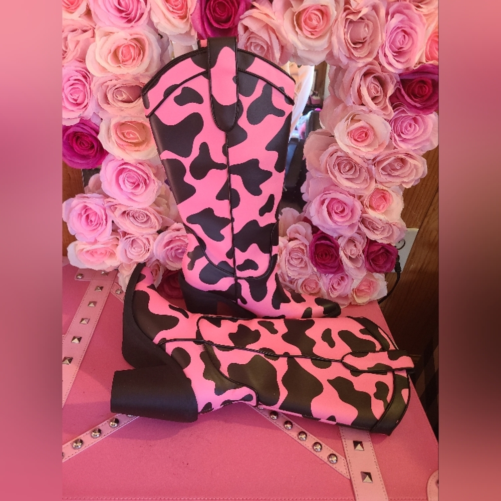Pink cowboy boots